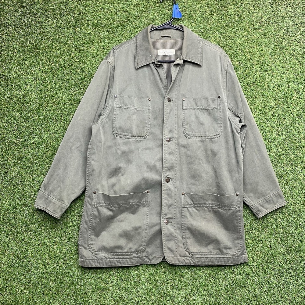 Vintage Banana Republic Jacket Mens XS Extra Small Green Chore Barn Utility Coat